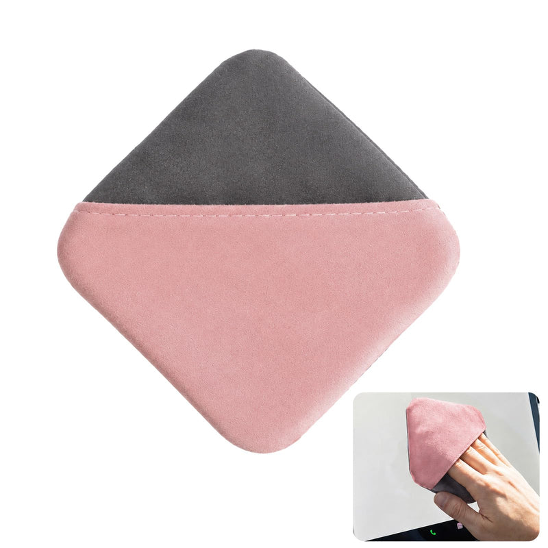 Car Screen Cleaner, 4''×4'' Square Microfiber Cloth Non-Scratch (Pink) | Universal Auto Touchscreen Cleaning Wipes Foldable Touch Screen Cleaner Cloth for Vehicle Dashboard Car Display Interior