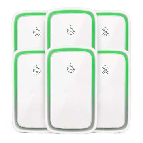 Air Purifiers Plug In 6 Pack, Negative Ion Air Ionizers with 3 Adjustable White-6PCS