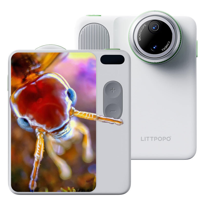 MicroCam X1 4K Digital Camera with 400X Microscope, 12.3MP BSI CMOS, Autofocus, 3.5" LCD | Compact Point and Shoot Camera for Photography | Ideal Gifts for Kids 32GB