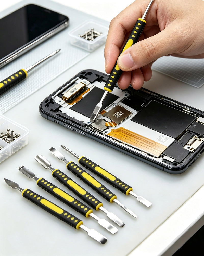 6Pcs Electronics Repair Tool Kit, Metal Spudger Pry Tool for Phone Laptop Tablet, Double-Sided Opening Tool Set for Devices, 6pcs