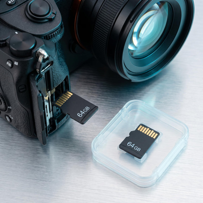 64GB Micro SD Card U3 Class 10 High Speed TF Memory Card for 4K UHD Video Waterproof & Shockproof Flash Storage for Camera Drone Phone 64GB