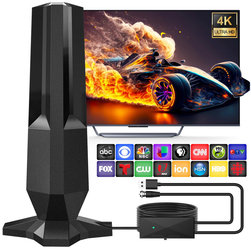 2026 TV Antenna for Local Channels with 4500 Miles Range-25FT Cable | Digital TV Antennas Support 8K 4K 1080P All TVs,Smart TV Antenna Easy Installation 360° Reception-HDTV TV Antenna Indoor