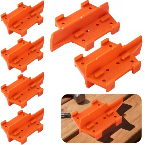 6 Pcs ABS Deck Board Spacers, 1/8, 3/16 Inch Orange Deck Spacing Tool