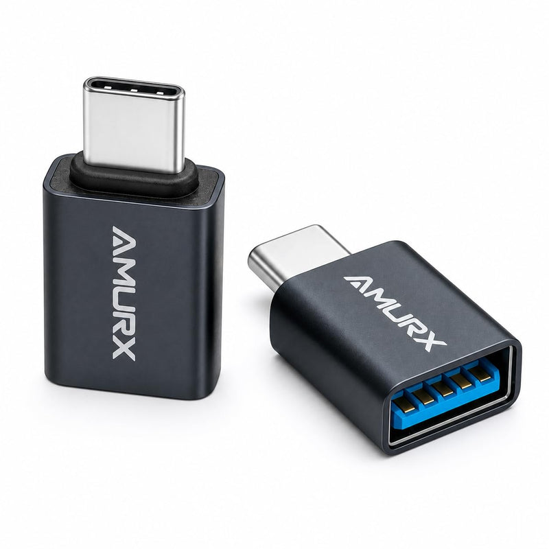 USB C to USB A Adapter 2 Pack, USB 3.2 Gen 2, 10Gbps, OTG, 3A Fast Charging, for iPhone17/16, MacBook, iPad, Samsung, Dell XPS, Surface