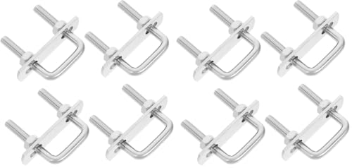 4Pcs M8 Square U-Bolts, 1-1/4"(30mm) Inner Width, Stainless Steel u-Bolts for Replacement Parts and Accessories for Ski, Fishing Boat or Sail Trailer (Pack of 2) 5.90X4.60X0.65CM (Pack of 2)