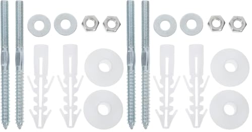 1set Heavy-Duty Basin Mounting Kit Secure Wall-Mount Sink Fixings Screws Bolts and Washers Installation of Bathroom Fixtures (Pack of 2) 11.00X0.80X0.80CM (Pack of 2)