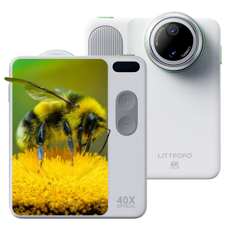 MicroCam-X1 4K Digital Camera, 12MP BSI CMOS Sensor, 400X Microscope, Autofocus, 3.5" LCD | Compact Kids Camera for STEM Learning | Point & Shoot, Portable, Travel, Ideal Gift 32GB