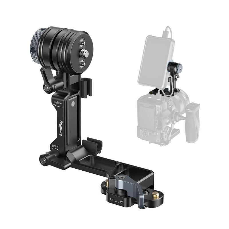 SmallRig L-Shaped Monitor Support for Vertical Shooting with NATO Rails, Stepless Damping 360° Adjustment, Support 5” and 7” Field Monitor - 6315