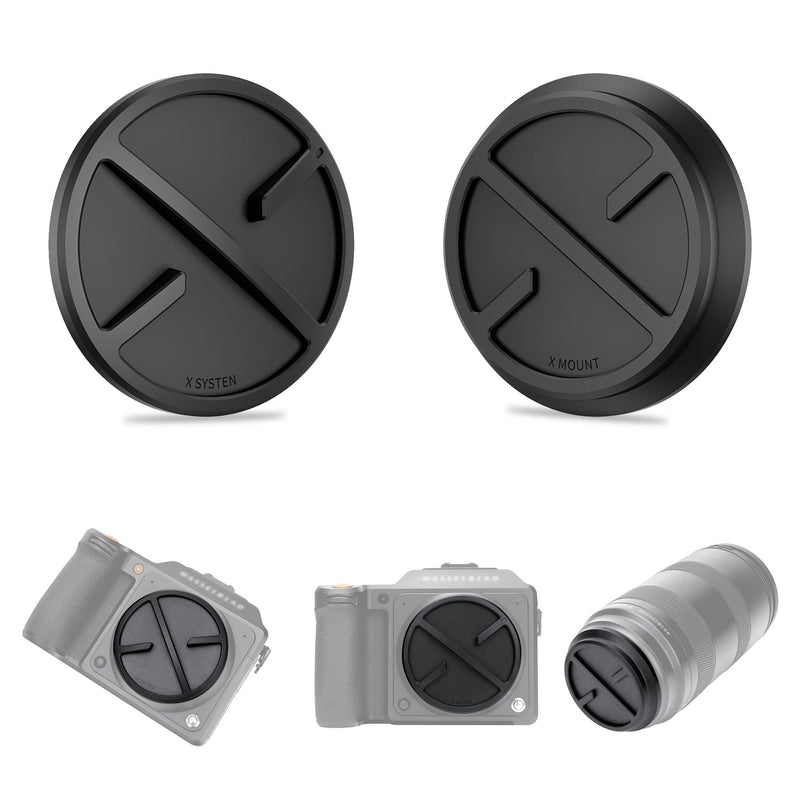 JJC Body Cap Cover & Rear Lens Cap for Hasselblad X Mount Camera XCD Lens | for Hasselblad X1D-50c X1D II 50C X2D 100C 907X & CFV 50C Camera with 35-100mm f/2.8-4 E, XCD 20-35mm f/3.2-4.5 E Lens Body Cap and Rear Lens Cap