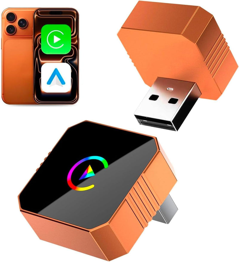 Wireless CarPlay Adapter for iPhone, Upgraded Car Play Wired to Wireless for Apple CarPlay & Android Auto, Plug & Play Auto-Reconnect Zero Lag, Compatible with iOS 10+ Android 11+, 2016+ Cars
