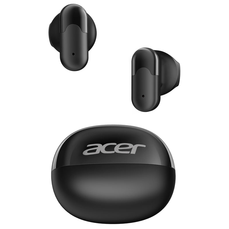 Acer Wireless Earbuds, 0.12oz Ultra-Light Ear Buds，Bluetooth 6.0 Headphones | 13mm Driver for Powerful Bass, 35H Playtime, Clear Calls Mic, Water & Dust Resistance, Office, Commute & Daily Use, Black