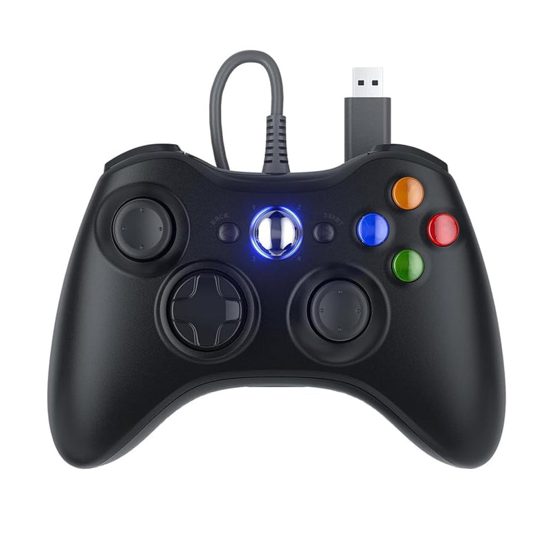 Gamrombo Wired Controller for Xbox 360, Gamepad Compatible with Xbox 360/360 S/360 E, PC Windows 11/10/8/7，2.5mm headphone Jack