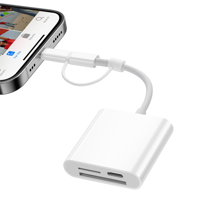 SD Card Reader USB-C, Support SD/TF Card Reader for Android Phone | Plug and Play, Supports up to 512GB Memory Card