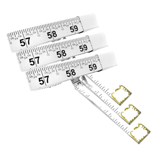 Perfect Measuring Tape All-Purpose 60 Inch Double Sided Fractional Inches and Millimeter/Centimeter Tape Measure TR-16-frac (60 inch White) (Pack of 3) 1.6 m (Pack of 3)