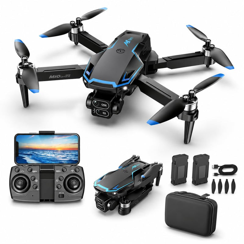 Drone with Camera for Kids Adults Beginners FPV RC Mini Drone One-Key Take Off/Landing 3 Speeds blue