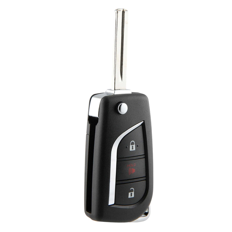 Remote Key Fob 3-Button Flip Replacement for 2017 2018 Toyota Corolla iM (HYQ12BFA, 89070-12C20, H Chip) One