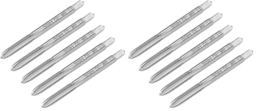 uxcell Machine Tap #8-32 UNC Thread 2B Class 3 Flutes High Speed Steel Screw Threading Tap Tapping Tool 5pcs (Pack of 2) 8-32 (Pack of 2)
