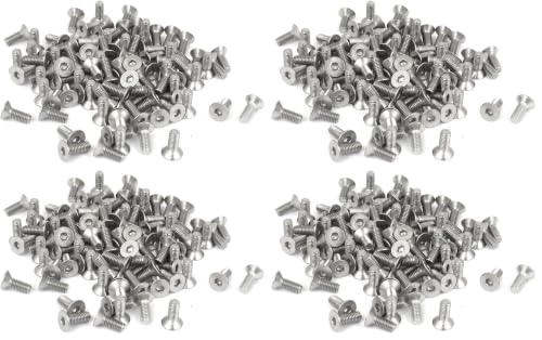 uxcell M3 x 8mm Metric Hex Socket Countersunk Flat Head Screw Bolts 100PCS (Pack of 4) 8 (Pack of 4)