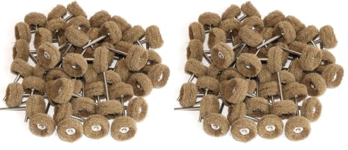 48 Pieces 3/32'' Mandrel Abrasive Nylon Fiber Buffing Wheel 2.35 MM Shank Mini Scouring Pad Polishing Wheels for Rotary Tools Includes Dremel (Grit Size 120) (Pack of 2) 1 inch (Pack of 2)