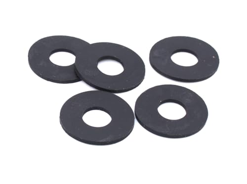 7/16" ID x 1" OD x 1/16" EPDM Rubber Flat Washers for Electrical Enclosures & Equipment Mounting, 12 Pack