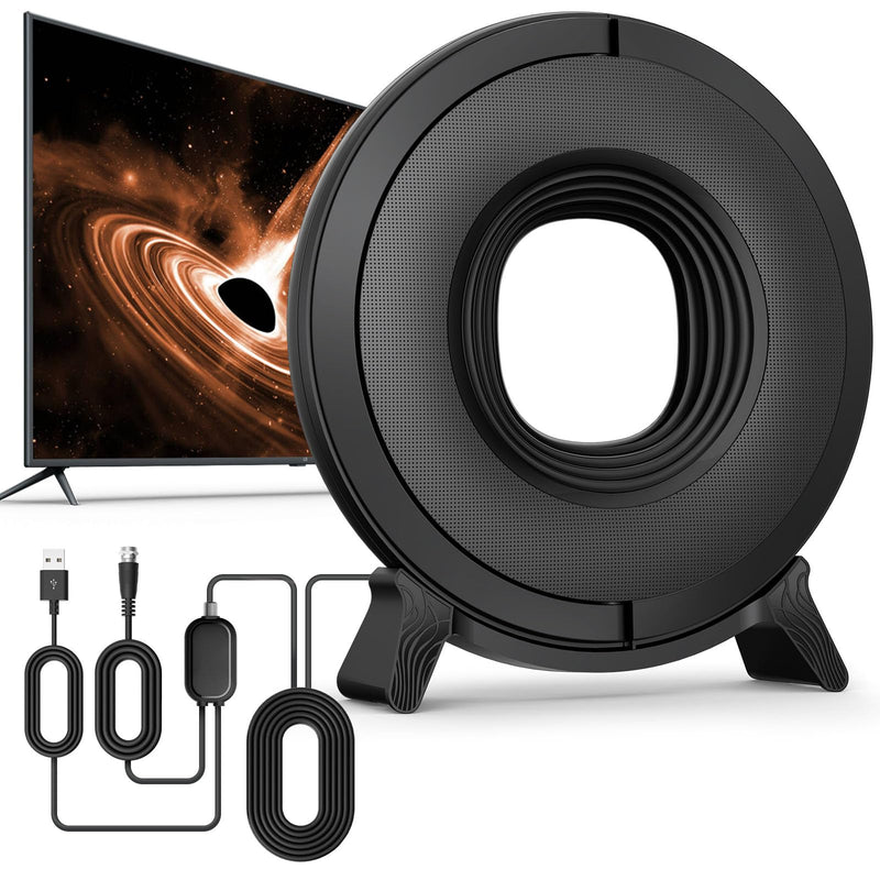 Upgrade Antenna Indoor for Smart TV 2026 Digital Antenna for Local Channels | 3600+ Miles Long Range Reception with Amplifier, Supports 4K 8K 1080P and Older TVs TX-4020