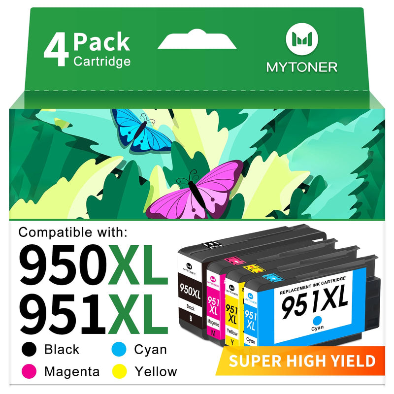 MYTONER 950XL 951XL Ink Cartridges Combo Pack Replacement for hp 950 951 | 950 951 Ink cartridges Combo Pack Work with HP OfficeJet Pro 8600 8615 8620 8100 8630 8660 8640 276DW 251DW Printer