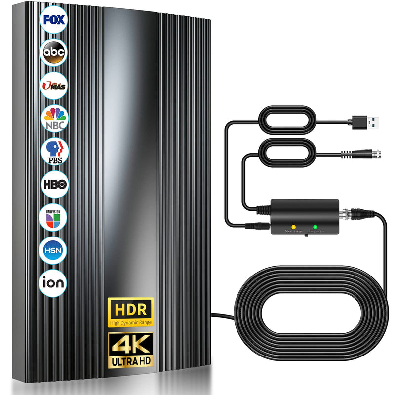 2026 TV Antenna 5000+ Miles, 8K 4K HDTV with Signal Booster | Works with all Smart TVs and digital devices, supports both indoor and outdoor installation for flexible use. Large