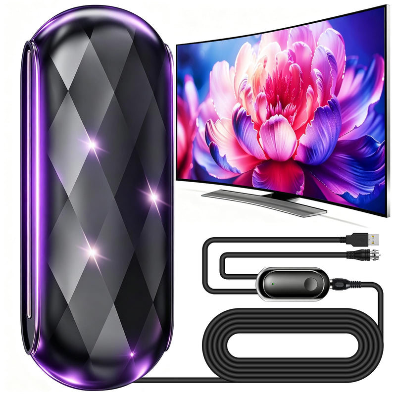 TV Antenna Indoor,5000+Miles Digital Antenna Smart/Old TV for Local Channel | Designed for smart HDTV,amplified Signal Booster,best strongest TV Antennas Supports 360°Reception of 8K/4K/1080P full HD