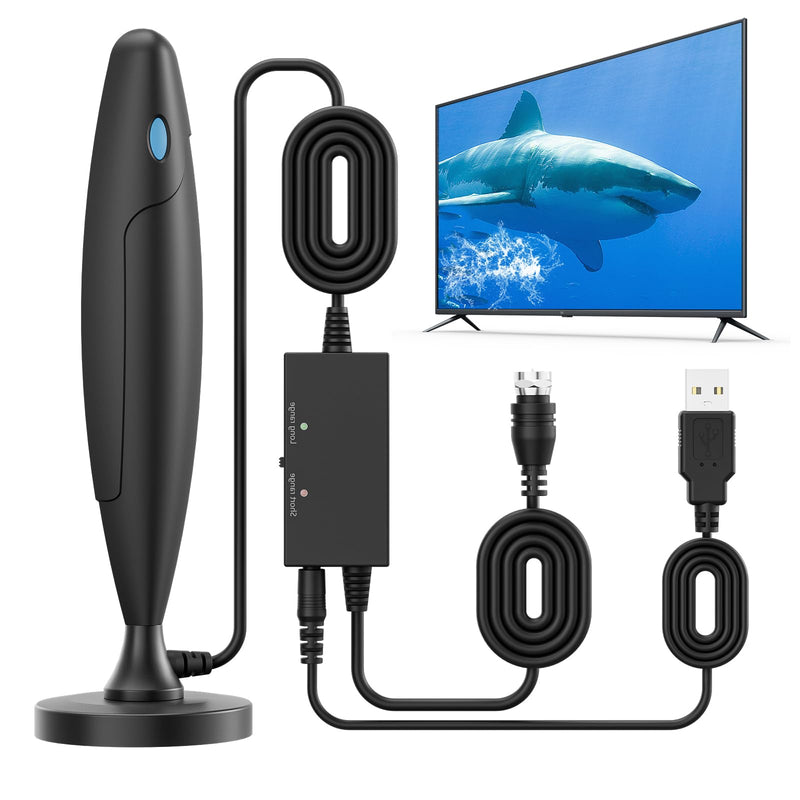 TV Antenna Indoor for Local Channels,2026 Digital Antenna for Smart TV | with Magnetic Base,3600+ Miles High Gain Long-Range Receiption with Amplifier Signal Booster,Support 4K 1080P/ Older TVs TX-D011AF