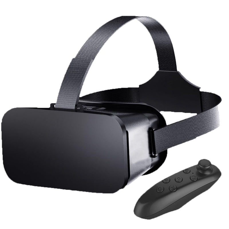 VR Headset for Phone with Controller, Anti-Blue Lens PD & Fl Adjustable Virtual Reality Goggles Set for Kids and Adults, Compatible with iPhone 16/15/14/13/12 Samsung Android 4.5-6.7" Black