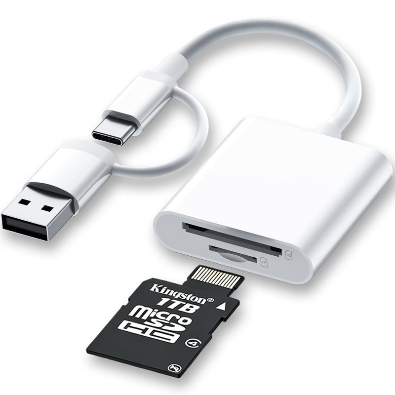 USB C & USB SD Memory Card Reader Digital Camera Viewer Adapter for iPhone | Micro SD and SD Card Reader for iPad, Mac, PC, Android Phone, Plug & Play No App, High Speed Sync, Digital Camera Accessories