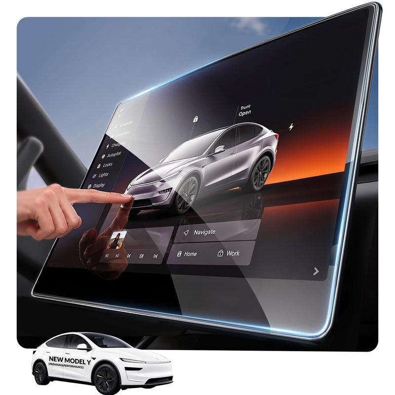 Nmoiss 3 in 1 16“ New 2026 Model Y Premium & performance Screen Protector | [9H+ Hardness No More Glare & Fingerprint] Matte 3 Psc Protector Center Display + Rear Touchscreen + Rearview Mirror Model Y 16“ Model Y