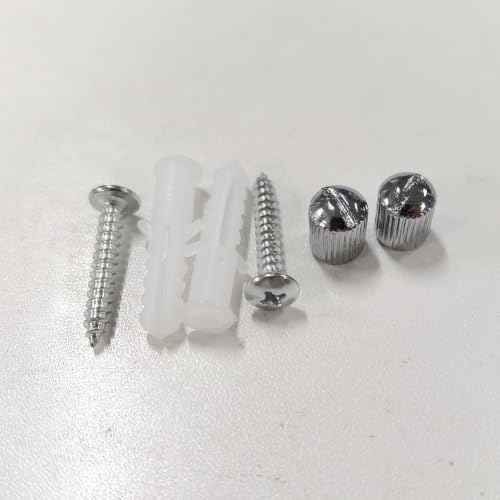 Screws, Screws Nuts and Wall Expansion Anchors for Wall Mounted Mirror, Chrome