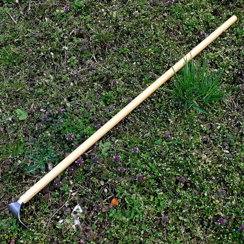Garden Hoe Long Handle 43" Heavy Duty Japanese Stainless Steel, Made in JAPAN, Draw Hoe Weeding Tool, Stand Up Weeder Hand Tool
