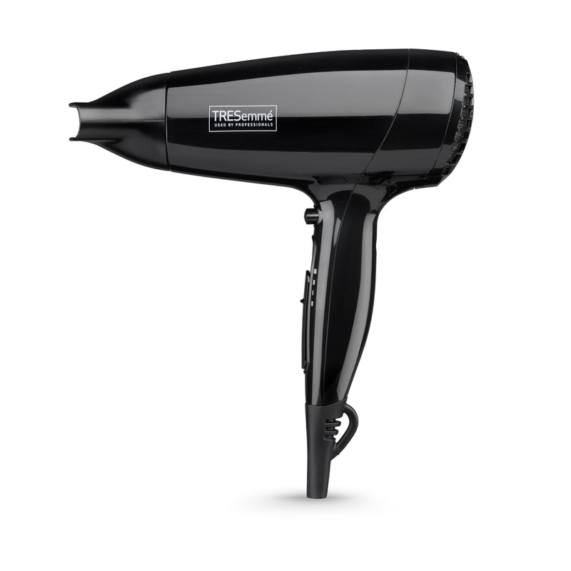  [AUSTRALIA] - TRESemme Fast Dry 2000W Hair Dryer - Super Compact & Lightweight, Quick Drying, 3 Heat & 2 Speed Settings Plus Cool Shot, Black, 9142TU