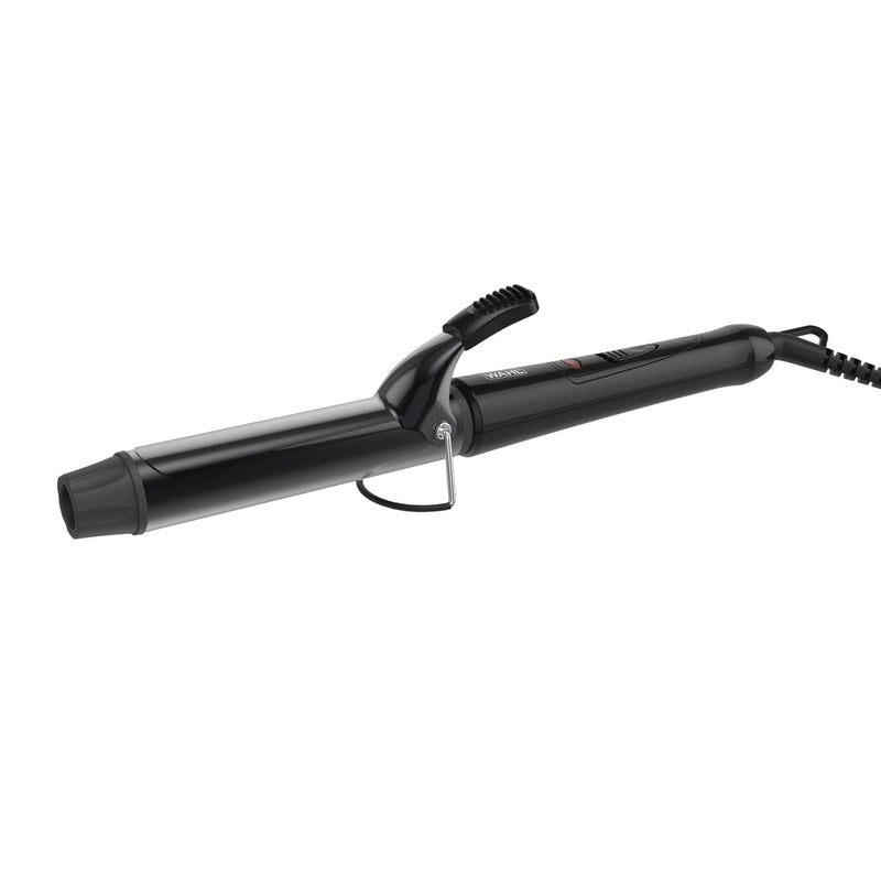 Wahl Curling Tong, Hair Styling Tool, Curling Wand, Ceramic Curlers for Shiny Curls, Corded Hair Curling Wand, Swivel Cord, Quick Heat, Cool Touch Tip, Barrel Clamp, 32mm, Black