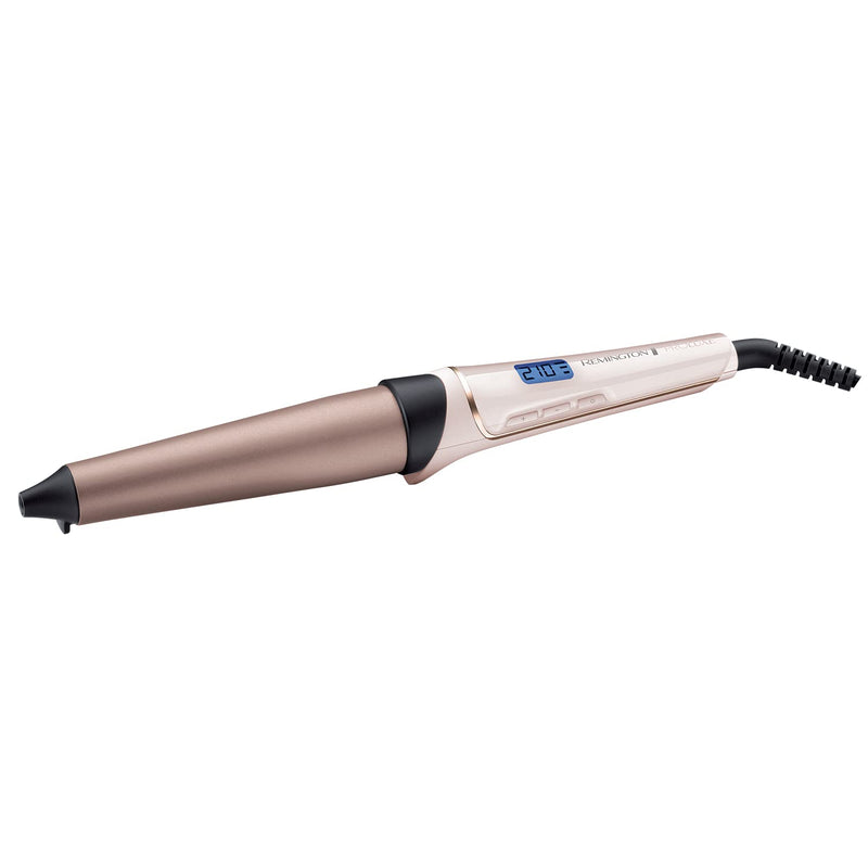 Remington PROluxe Curling Wand (25mm-38mm Barrel, Grip Tech Coating, OPTIheat Technology for Long-Lasting Results, PRO+ 185°C Setting for Healthier Styling, Fast 30 Second Heat Up, 120°C-210°C) CI91X1 Rose Gold Pack of 1 Single