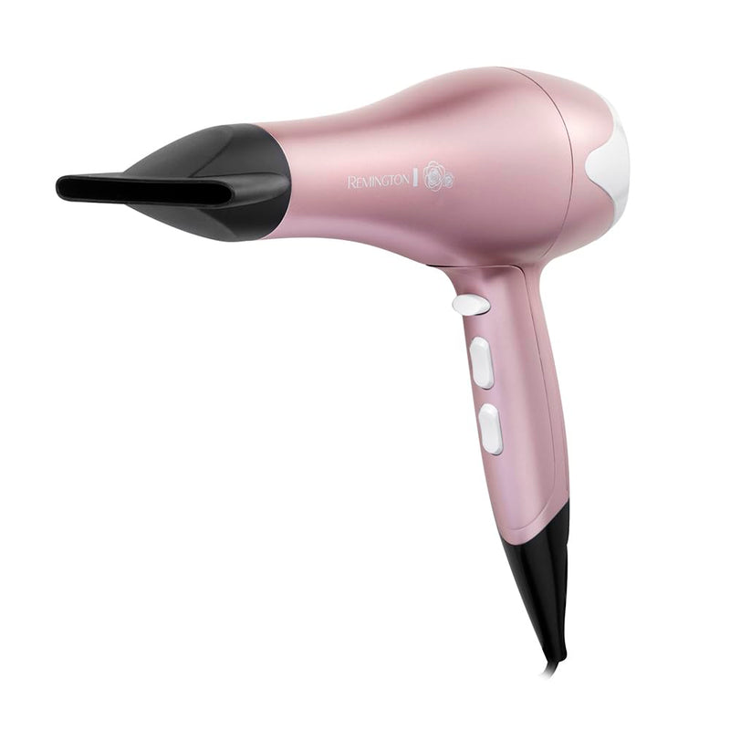  [AUSTRALIA] - Remington Hair Dryer, Ionic Conditioning for Frizz, Rose Pearl, 2200W | 3 Heat & 2 Speed Settings, True Cold Shot, Diffuser and Slim Concentrator, Ceramic Coating with Real Pearl, AC5095