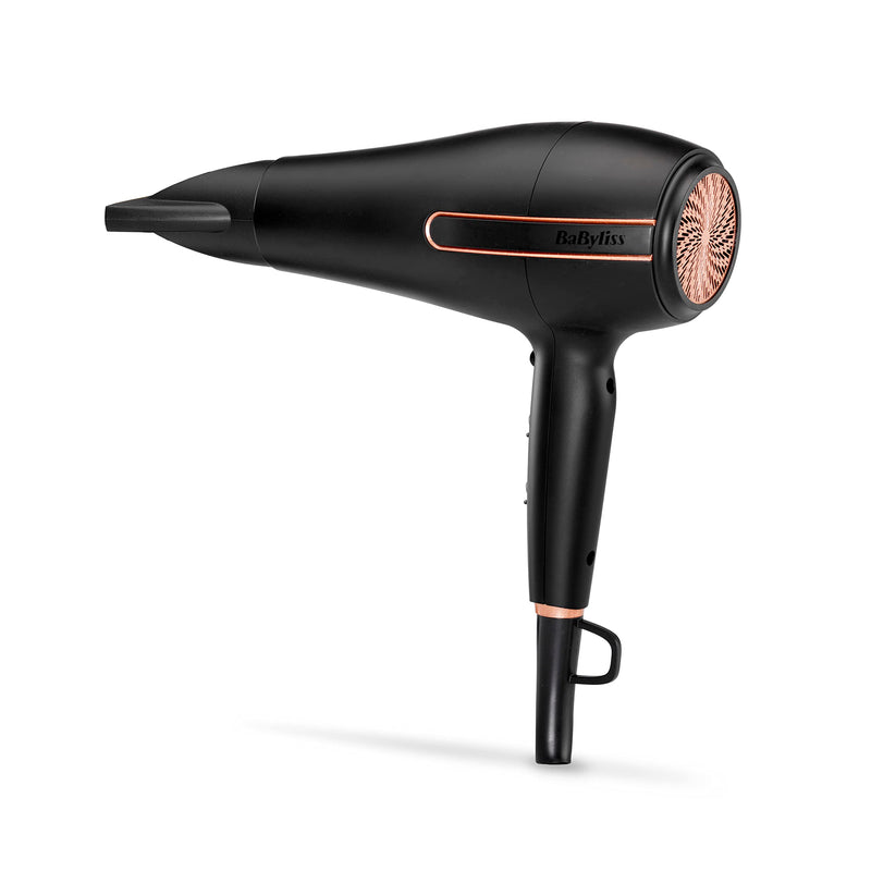 BaByliss Super Power Hair Dryer - Ultra-Fast 2400W Air Flow, Ionic Frizz-Control, Salon-Grade AC Motor, 3 Heat & 2 Speed Settings, Black, 5240U Single