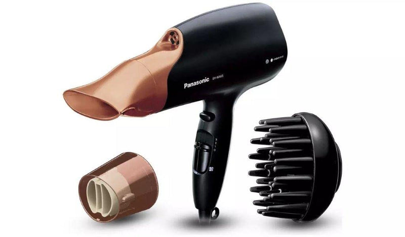 Panasonic EH-NA65CN895 Nanoe Hair Dryer with Diffuser, Quick Dry & Styling Nozzle - Visibly Improved Shine (Rose Gold), Gifts for women NA65 Rose Gold