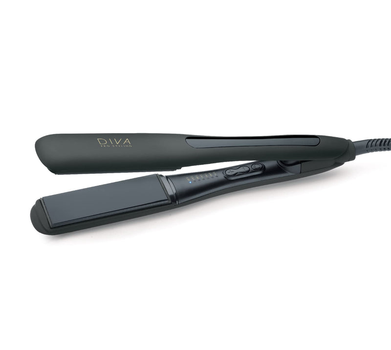 Diva Pro Styling Wide Digital Straightener and Styler with Macadamia Argan Oil and Keratin infused ceramic plates single