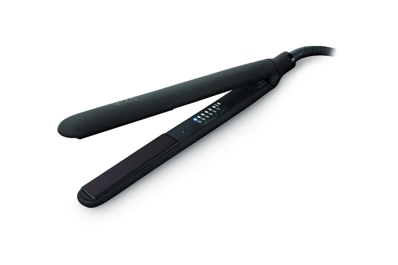 Diva Pro Styling Digital Straightener and Styler Onyx with Macadamia Argan Oil and Keratin Infused Ceramic Plates Black Single
