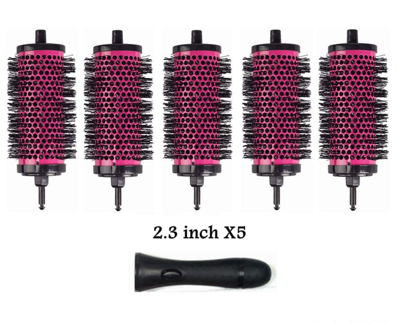 LIGICKY Blowout Brush Set with 2.3’’ Detachable Barrels Round Brushes Hair Styling Tool, 1 Handle 5 Barrels, Large L (Pack of 6)