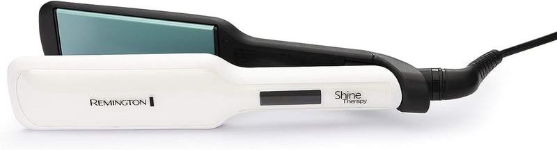 Remington Shine Therapy Wide (45mm) Floating Plate Hair Straightener with Advanced Ceramic coating infused with Moroccan Argan Oil for sleek & smooth glide, 9 settings 150°C–230°C, S8550 | Advanced Ceramic Coating Infused with Moroccan Argan Oil, 9 Set...