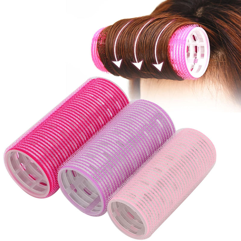 Hair Roller, 3Pcs Self-Adhesive Hair Hair Rollers Hair Holding Styling Curlers,Hairdressing For Rollers Tool