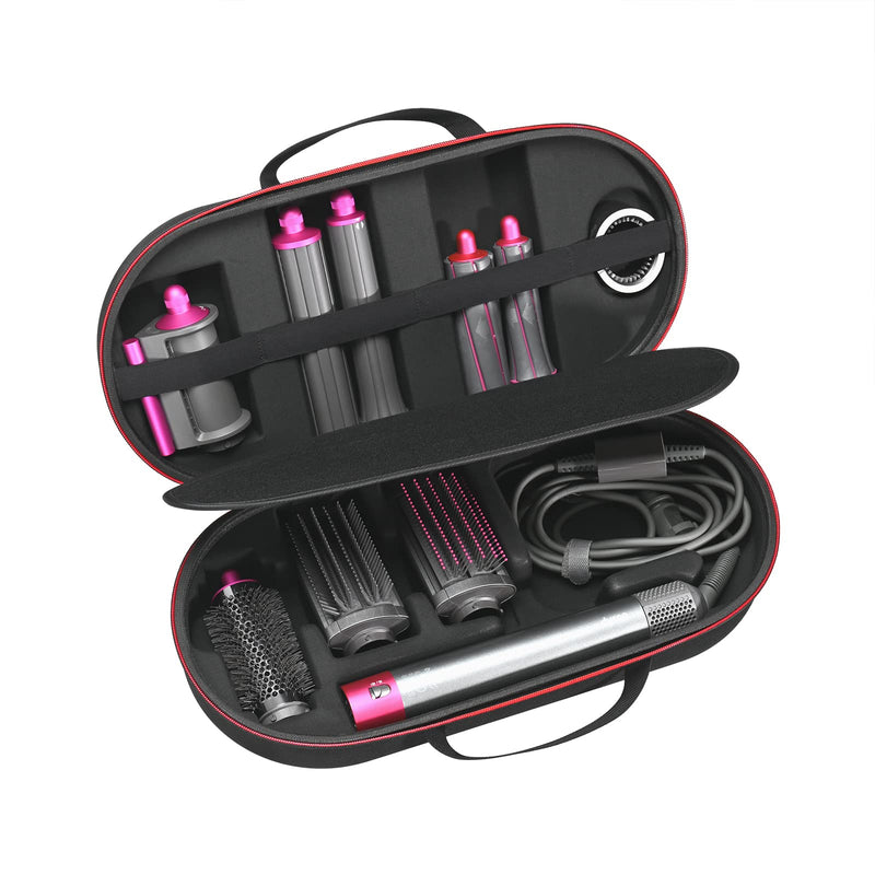 RLSOCO Hard Case for Dyson Airwrap Multi-Styler and Dryer Complete & Complete Long HS05,HS01,HS08 - Fits for 4Pcs Long Barrels or Short Barrels (Case only,Hair Styler is not Included) Black