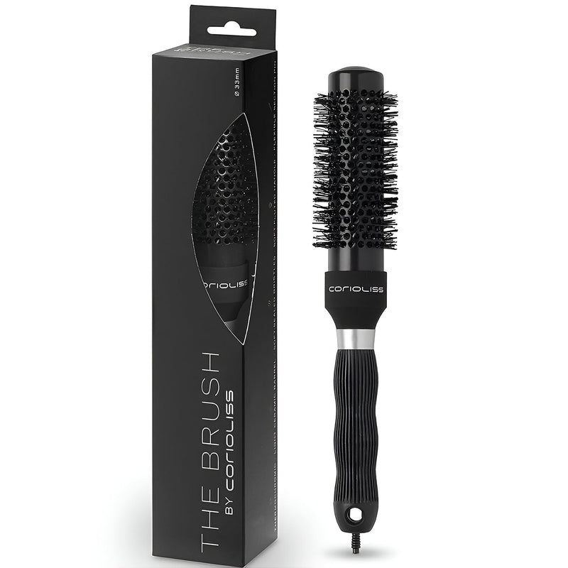 Corioliss | Hair Roller Brush for Women | Professional Hair Brush Ceramic | Ideal for Short Hair and Precise Work Styling 33 mm