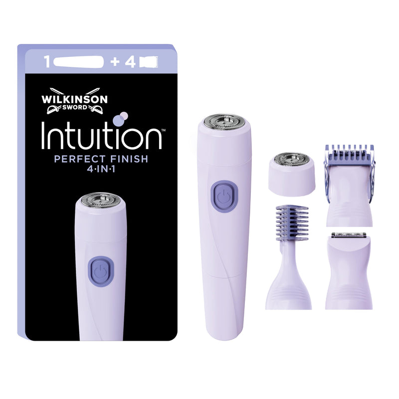  [AUSTRALIA] - Wilkinson Sword Intuition Perfect Finish 4-in-1 Styler and Trimmer for Women Multi-Zone Hair Removal 7 attachments included