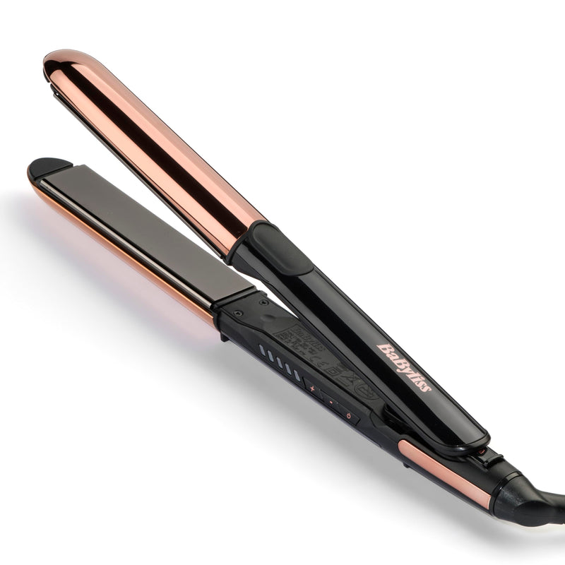 BaByliss Straight and Curl Brilliance Hair Straighteners - Curved Metal Design Easy Styling, Smoothing Titanium Plates, Ionic Anti-Frizz, Fast 15 Second Heat Up, 5 Heat Settings Up to 235°C, 2481U 2481U - UK PLUG