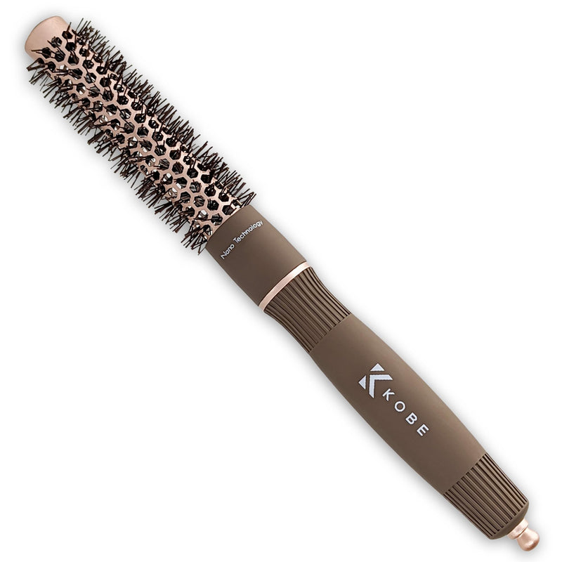 Kobe Professional Heat-Retaining Ceramic & Ionic Round Hair Brush for Blow Drying - With Nanotechnology - 19mm Barrel Brush - Blow Dry Hair Brush,Curling Brush 19 mm